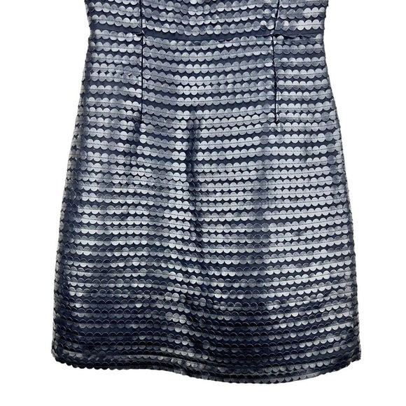 BB Dakota Size 0 Branson Black Dress Faux Leather Paillette Cocktail Sheath - Picture 4 of 12